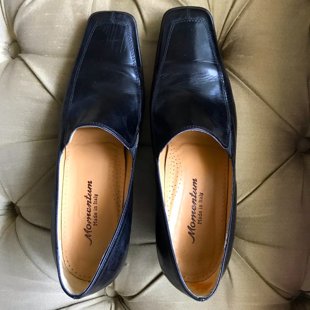 Black Leather Pumps Made in Italy